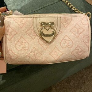 Juicy couture pink clay precious moments roll bag NWT